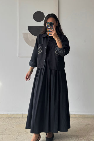 Nakışlı Ceket - Siyah