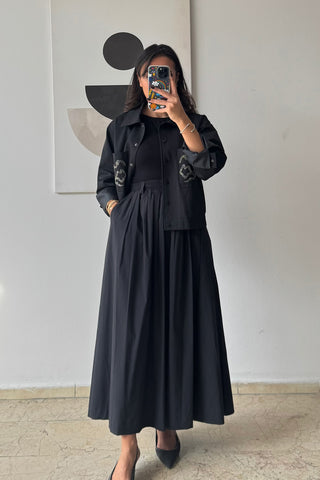 Nakışlı Ceket - Siyah