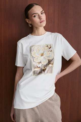 Lunaria T-Shirt - Beyaz