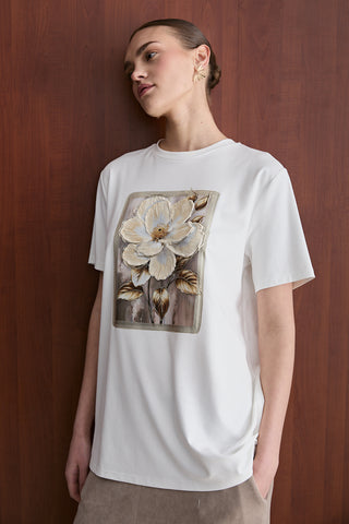 Lunaria T-Shirt - Beyaz