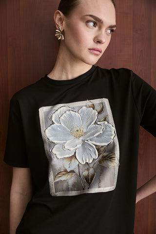 Lunaria T-Shirt - Siyah