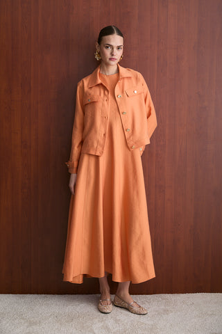 Taba Ceket Elbise - Oranj