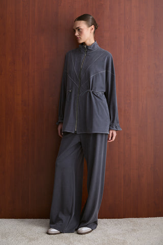 Taş Fermuarlı Manu Eşofman Takım - Lacivert