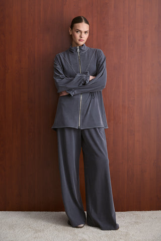 Taş Fermuarlı Manu Eşofman Takım - Lacivert