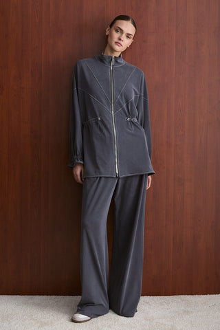 Taş Fermuarlı Manu Eşofman Takım - Lacivert