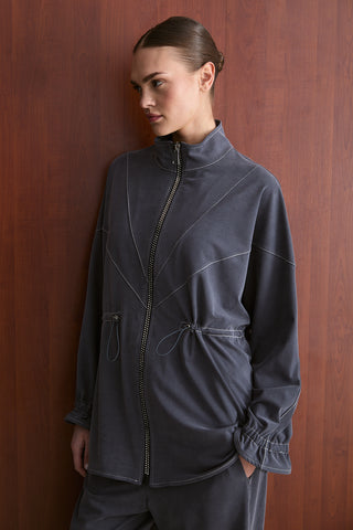 Taş Fermuarlı Manu Eşofman Takım - Lacivert